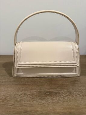 Zara Cream Mini Top-Handle Bag